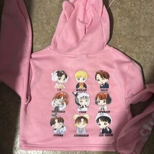 Outofgas SKZ Hoodie Felix Jisung Minho Bangchan Cat Ear Sweatshirt Crop Top